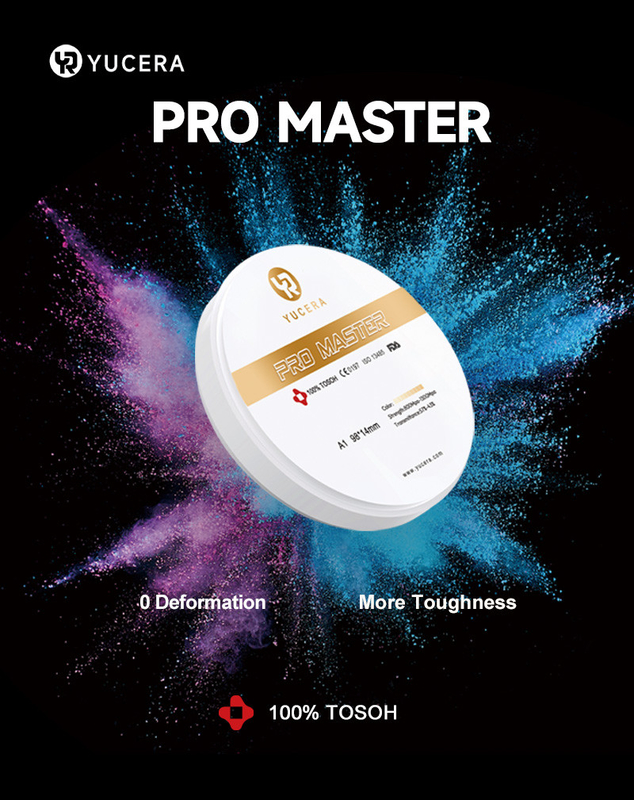 Yucera 4D Pro マスター 歯科ジルコニアブロック 0 変形 8 層 多層色
