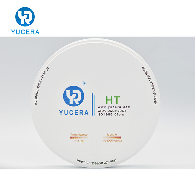 China Dental Products Yucera CE Certificate Dental Ceramic Zirconia Block