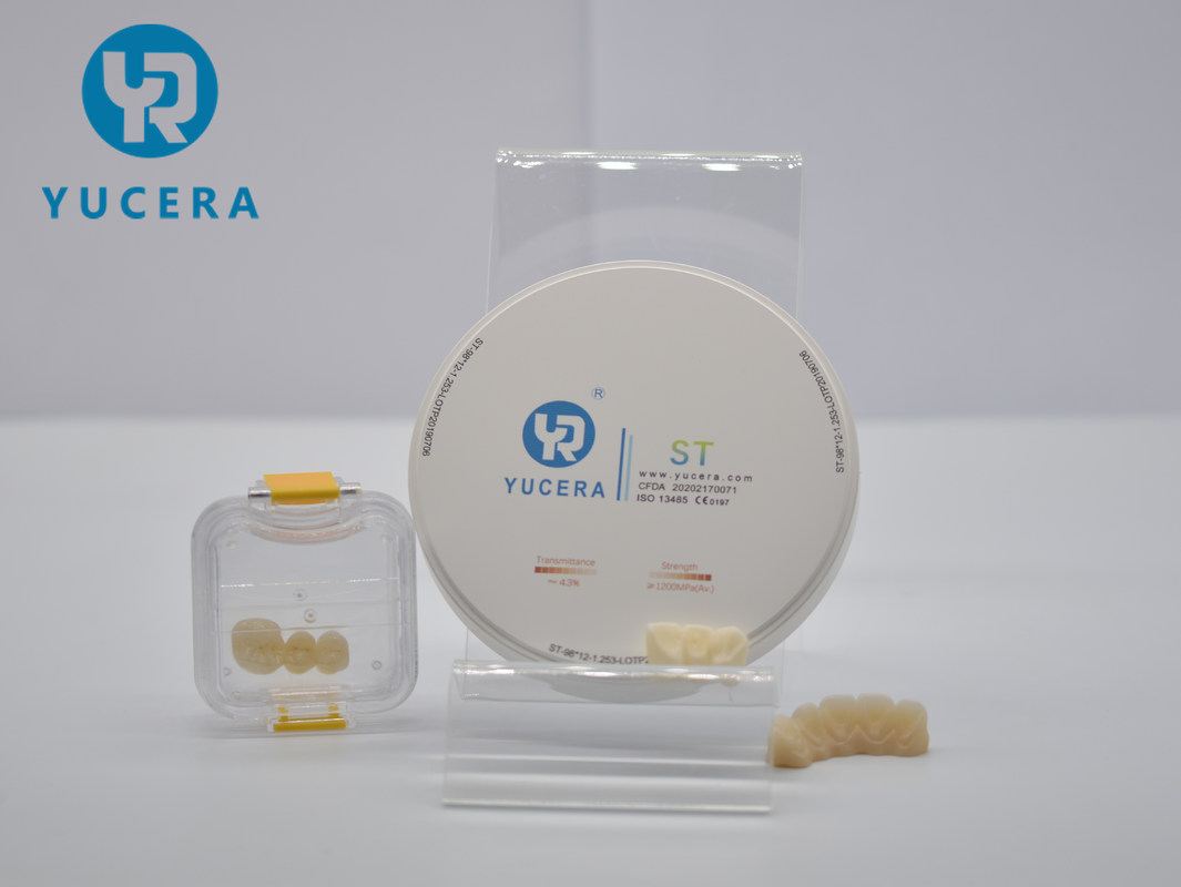 Yucera ST False Teeth Yucera Dental Zirconia Blank Multilayer Dentaire 98*12 All-ceramic Disc