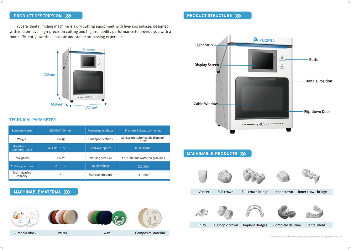 ユセラ新発売 ユニバーサルカム ドライラボ機器 5軸 ジルコニア機器 デンタルミリングマシン