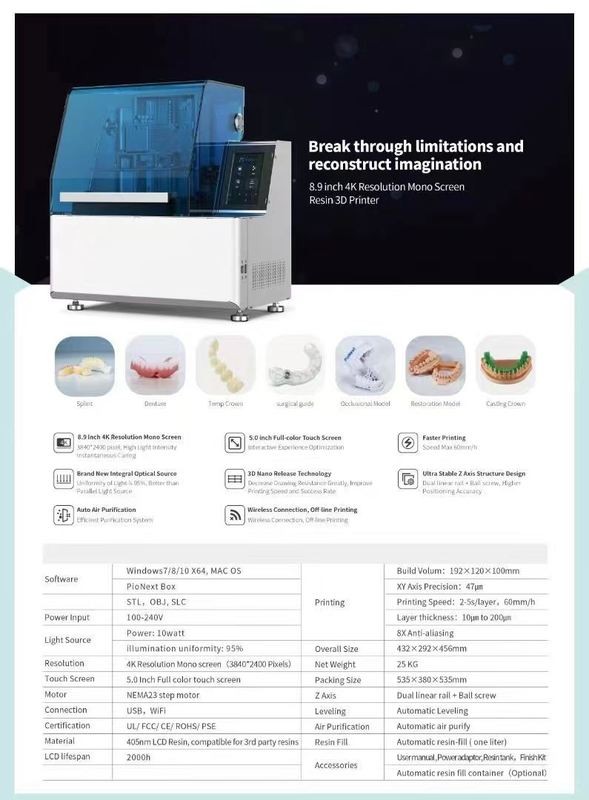 Yucera Dental Resin Printer DLC Technology for Dental Lab Dental Clinic Digital Dental Printer