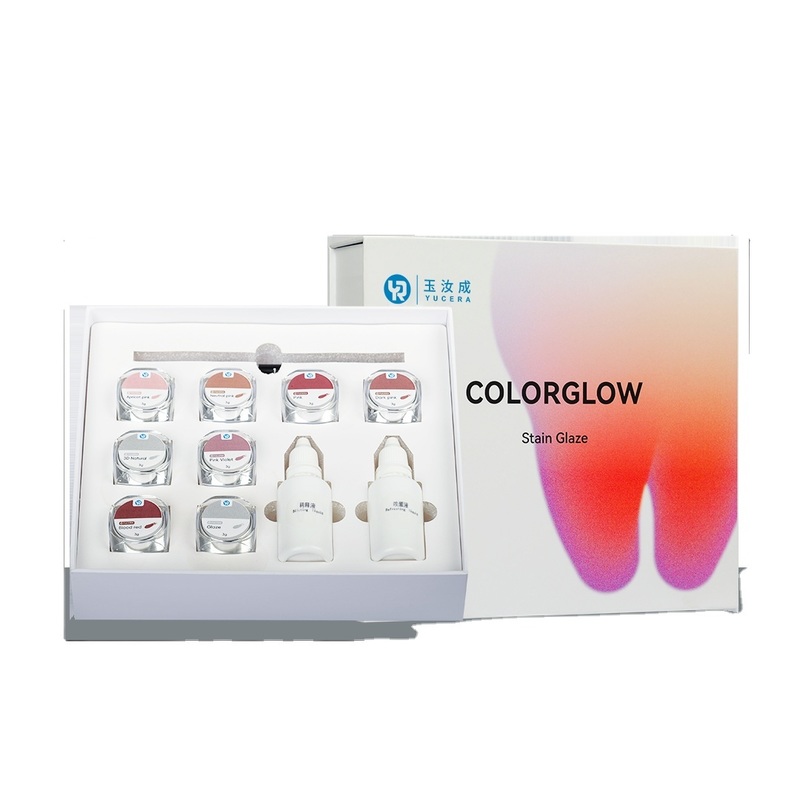 Yucera Dental Lab Essentials18-Color Ceramic Zirconia Staining & Glazing Kit for Customized Teeth