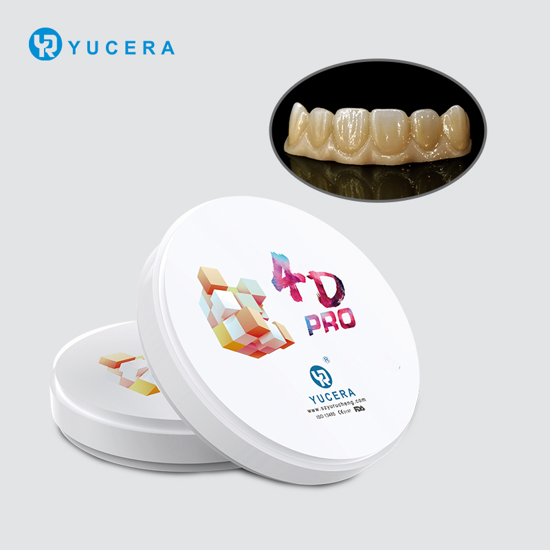 歯科用ジルコニアブロック YUCERA 4D Pro (1200MPa/43-57% Trans.) | 6層バイオミメティック技術