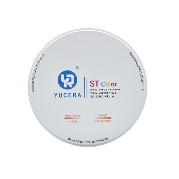 Yucera ST color Dental Zirconia Discs Perfectly Paired with Our High Quality Blocks