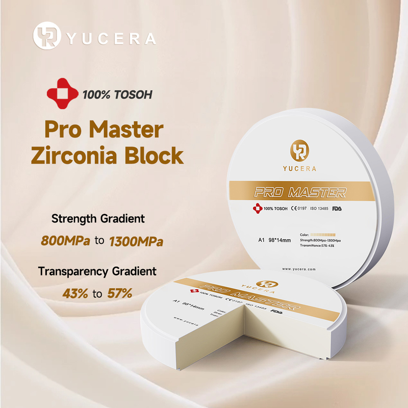 Yucera Pro Master Efficient Zirconia Blocks - Time and Cost - Saving in Dental Work